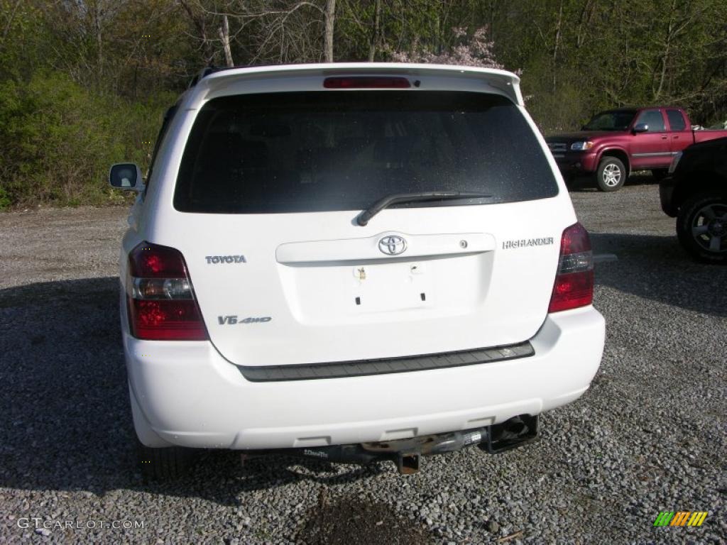 2004 Highlander Limited V6 4WD - Super White / Ivory photo #4