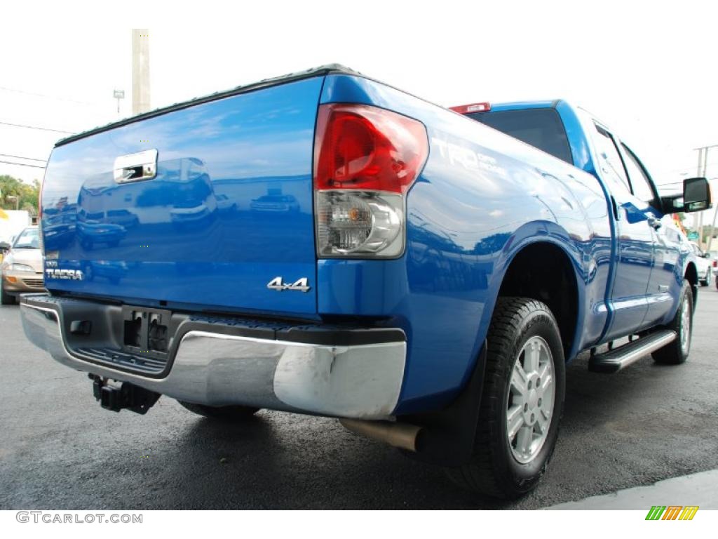 2007 Tundra SR5 TRD Double Cab 4x4 - Blue Streak Metallic / Beige photo #15