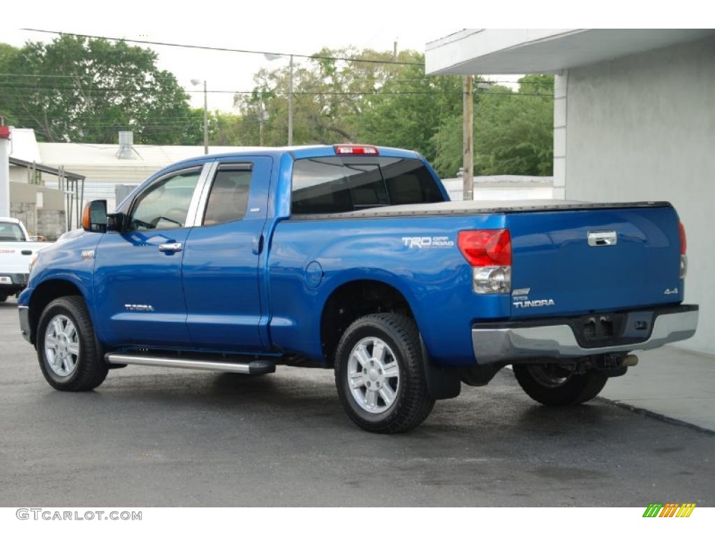 2007 Tundra SR5 TRD Double Cab 4x4 - Blue Streak Metallic / Beige photo #19