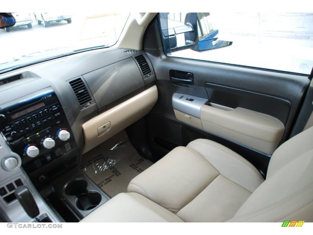 2007 Tundra SR5 TRD Double Cab 4x4 - Blue Streak Metallic / Beige photo #27