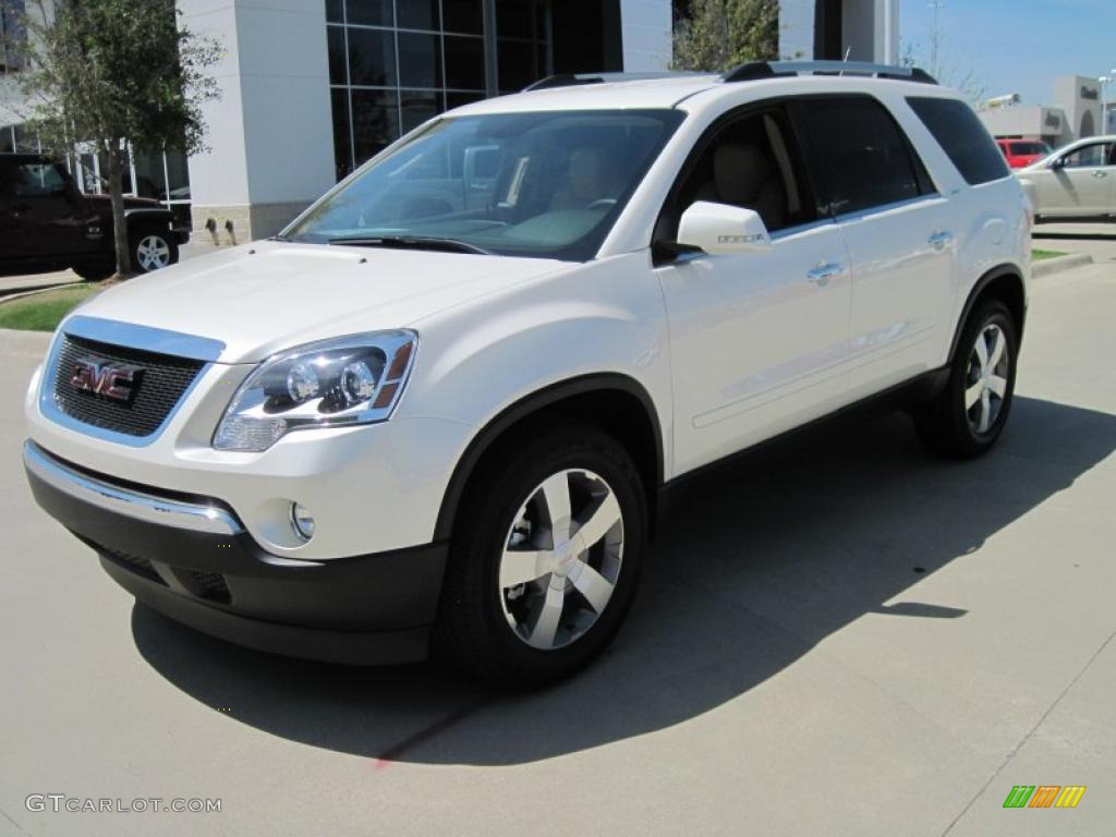 2010 Acadia SLT - White Diamond Tricoat / Cashmere photo #1