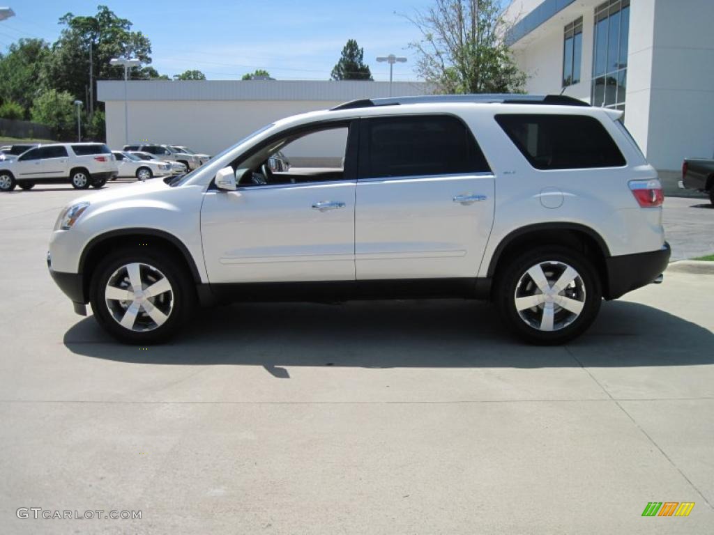 2010 Acadia SLT - White Diamond Tricoat / Cashmere photo #3