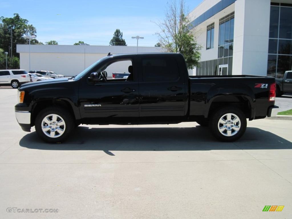 2010 Sierra 1500 SLT Crew Cab 4x4 - Onyx Black / Ebony photo #3