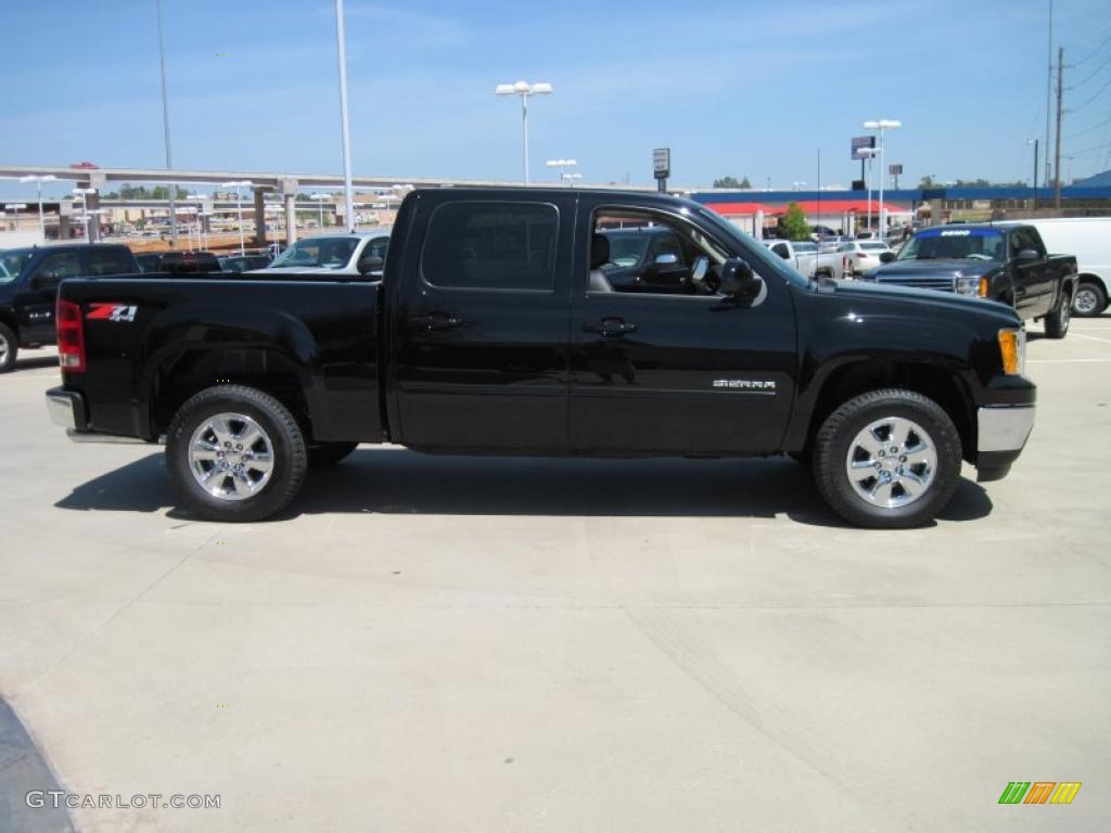 2010 Sierra 1500 SLT Crew Cab 4x4 - Onyx Black / Ebony photo #4