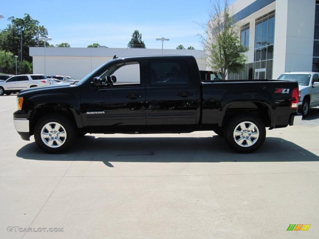 2010 Sierra 1500 SLT Crew Cab 4x4 - Onyx Black / Ebony photo #3