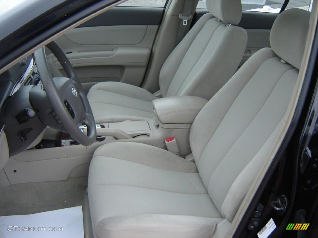 2008 Sonata GLS - Ebony Black / Beige photo #9