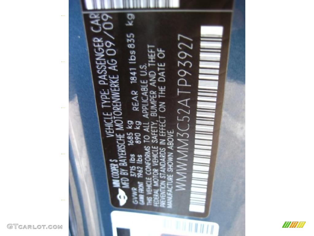 2010 Cooper S Clubman - Horizon Blue Metallic / Grey/Carbon Black photo #22