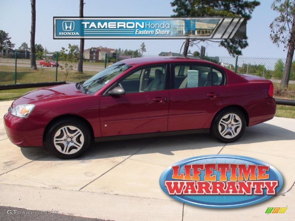 2006 Malibu LS Sedan - Sport Red Metallic / Cashmere Beige photo #1