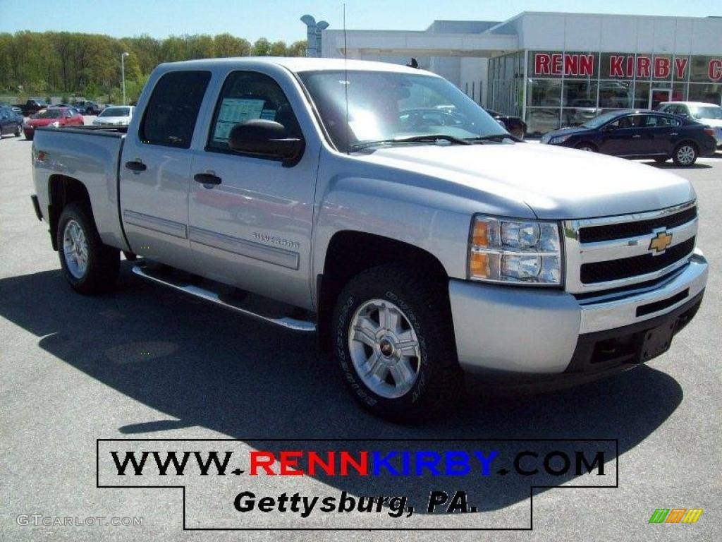 2010 Silverado 1500 LT Crew Cab 4x4 - Sheer Silver Metallic / Ebony photo #1