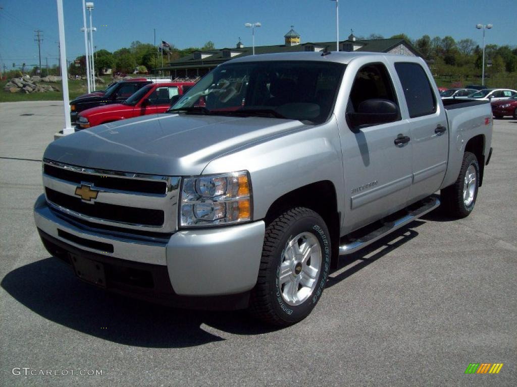 2010 Silverado 1500 LT Crew Cab 4x4 - Sheer Silver Metallic / Ebony photo #2