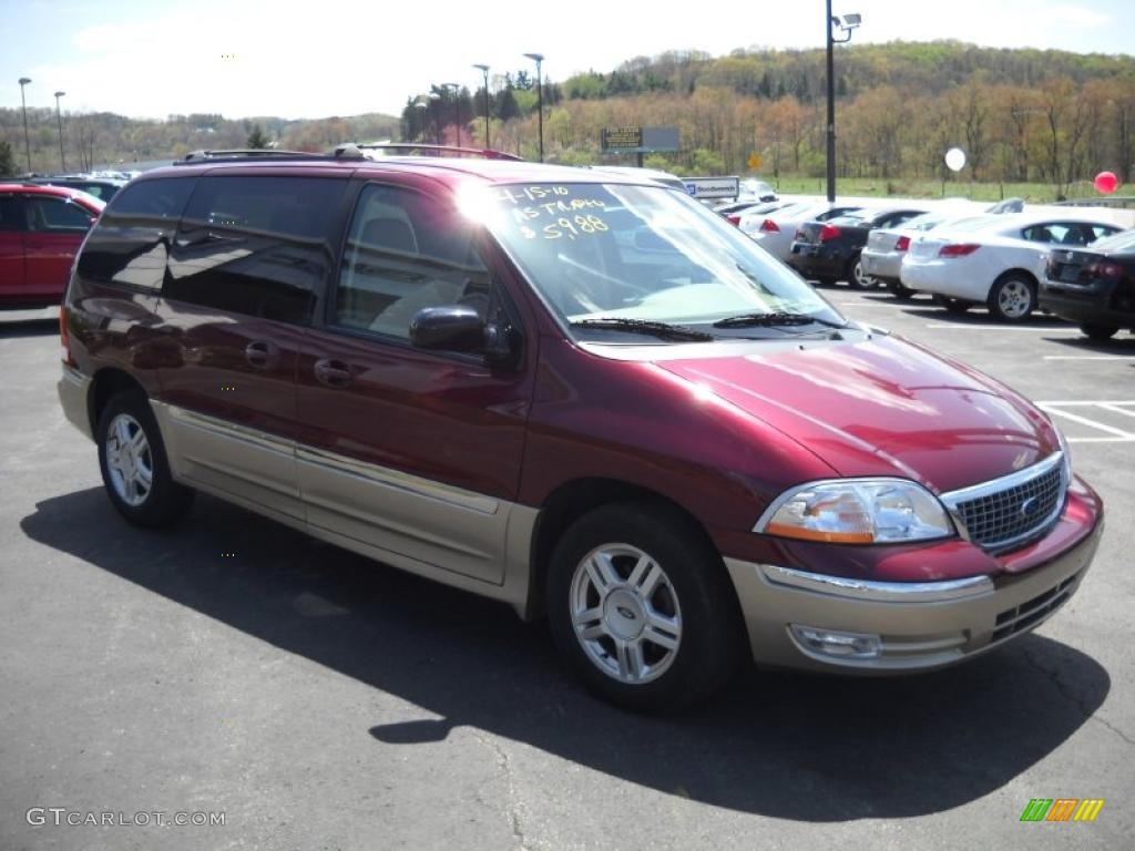 2001 Windstar SEL - Cabernet Red Metallic / Medium Parchment photo #3