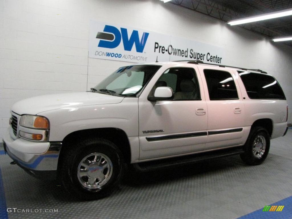 2002 Yukon XL SLT 4x4 - Summit White / Graphite/Pewter photo #2