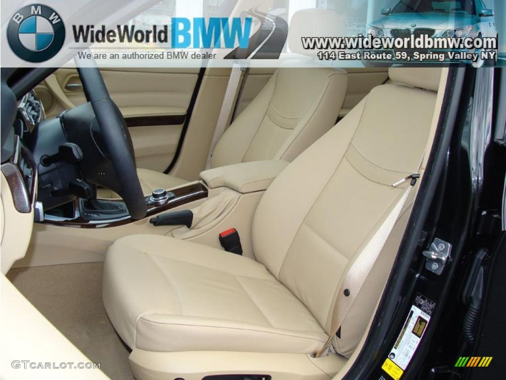 2009 3 Series 328xi Sedan - Black Sapphire Metallic / Beige photo #11