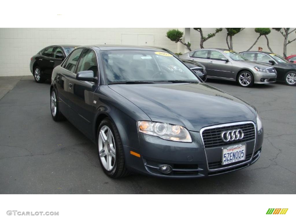 2007 A4 2.0T Sedan - Dolphin Gray Metallic / Ebony photo #4