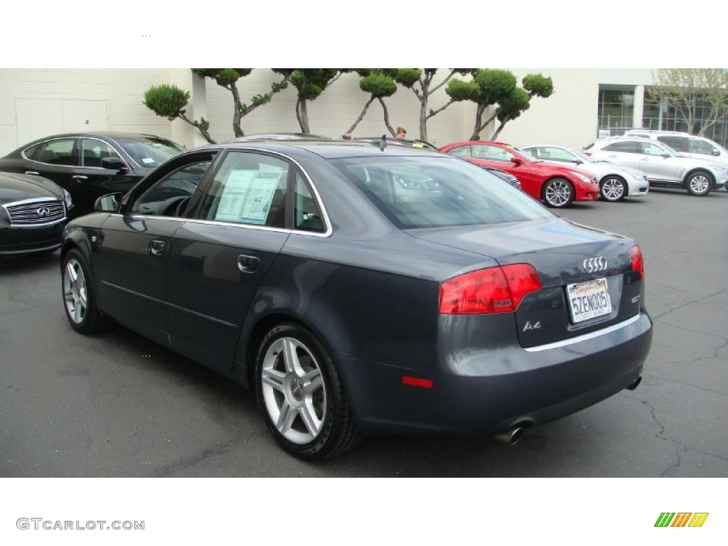 2007 A4 2.0T Sedan - Dolphin Gray Metallic / Ebony photo #7