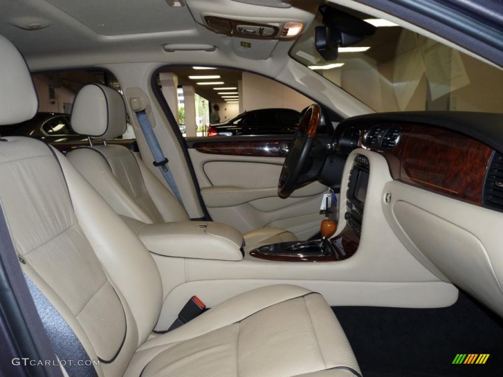 2008 XJ Vanden Plas - Pearl Grey Metallic / Champagne/Charcoal photo #34