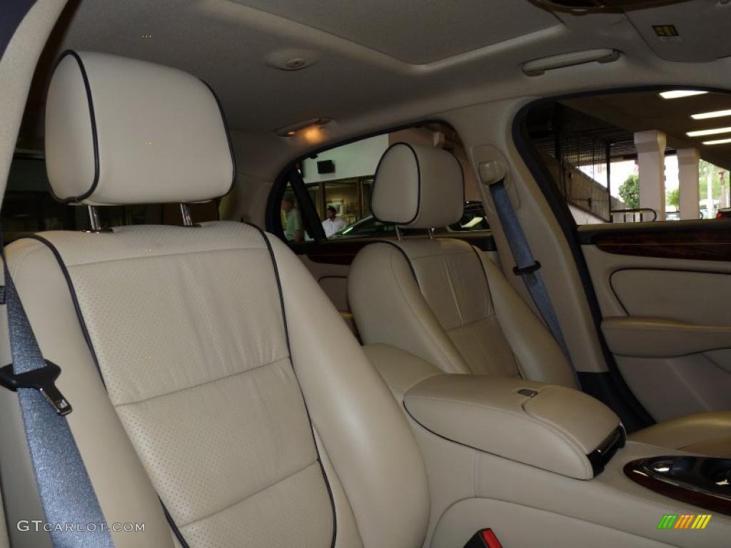 2008 XJ Vanden Plas - Pearl Grey Metallic / Champagne/Charcoal photo #35