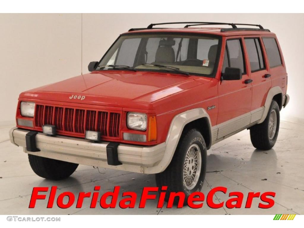 1996 Cherokee Country - Flame Red / Tan photo #1