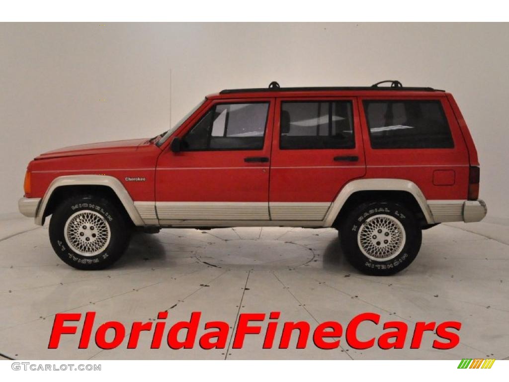 1996 Cherokee Country - Flame Red / Tan photo #3