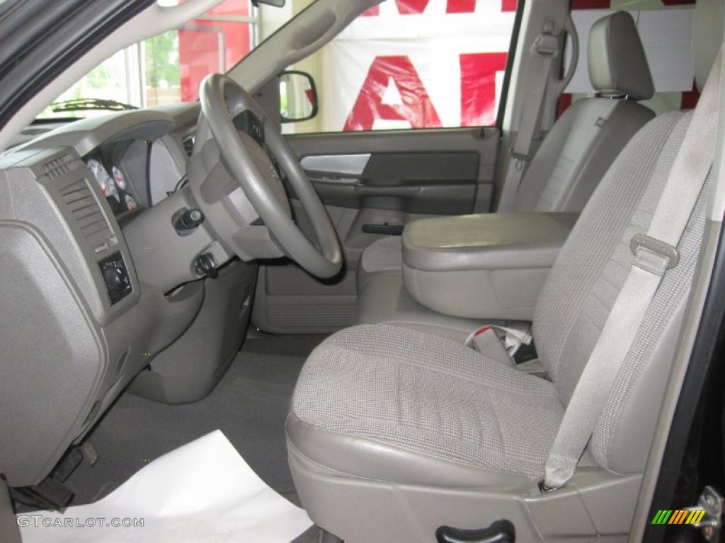 2008 Ram 1500 Lone Star Edition Quad Cab - Brilliant Black Crystal Pearl / Medium Slate Gray photo #14