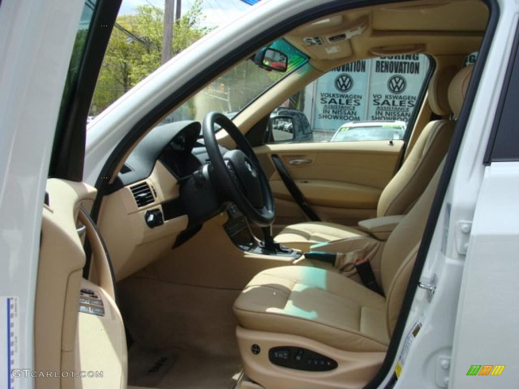 2007 X3 3.0si - Alpine White / Sand Beige photo #7