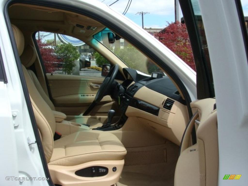 2007 X3 3.0si - Alpine White / Sand Beige photo #8