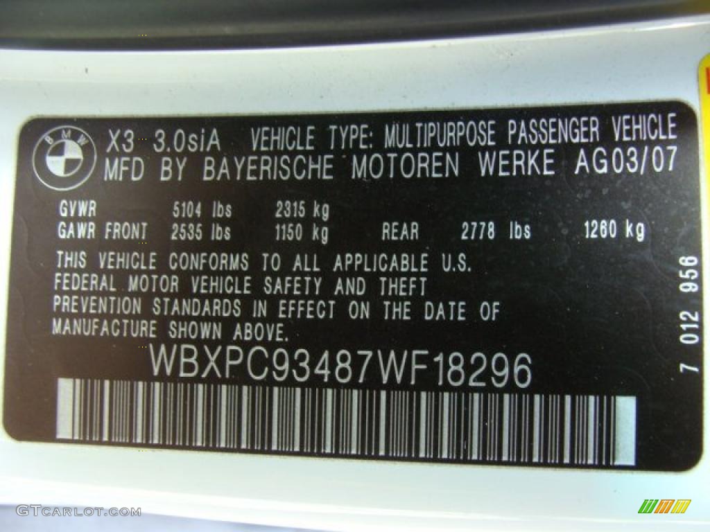 2007 X3 3.0si - Alpine White / Sand Beige photo #15