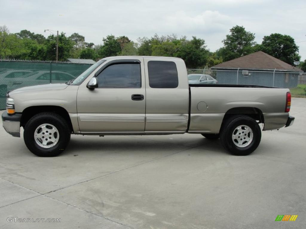 1999 Silverado 1500 LS Extended Cab 4x4 - Sunset Gold Metallic / Medium Oak photo #6