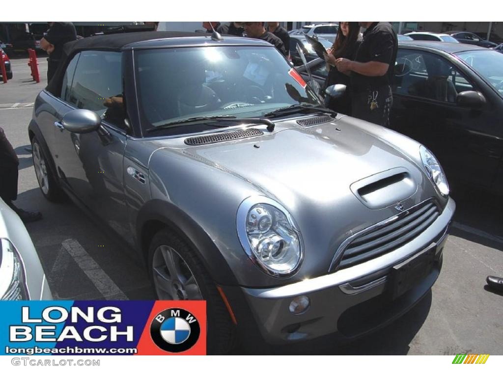 2005 Cooper S Convertible - Pure Silver Metallic / Panther Black photo #1