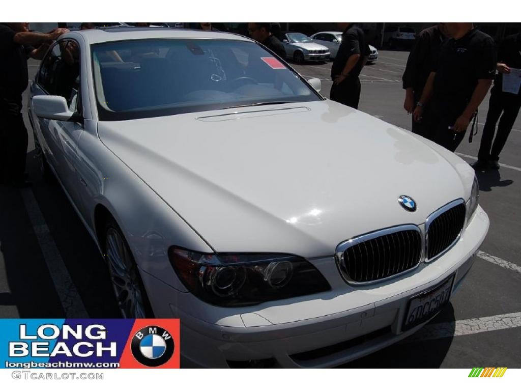 2008 7 Series 750i Sedan - Alpine White / Black photo #1