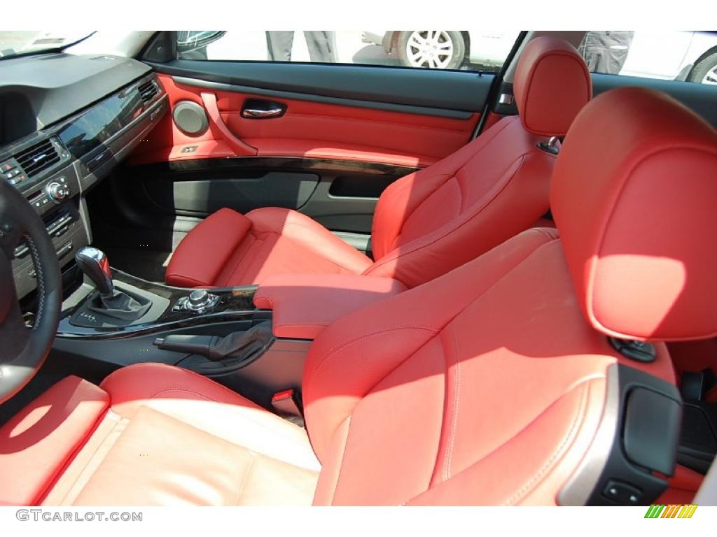 2009 3 Series 335i Coupe - Alpine White / Coral Red/Black Dakota Leather photo #4