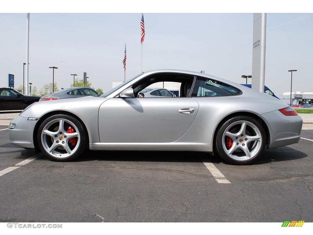 2007 911 Carrera S Coupe - Arctic Silver Metallic / Black photo #3