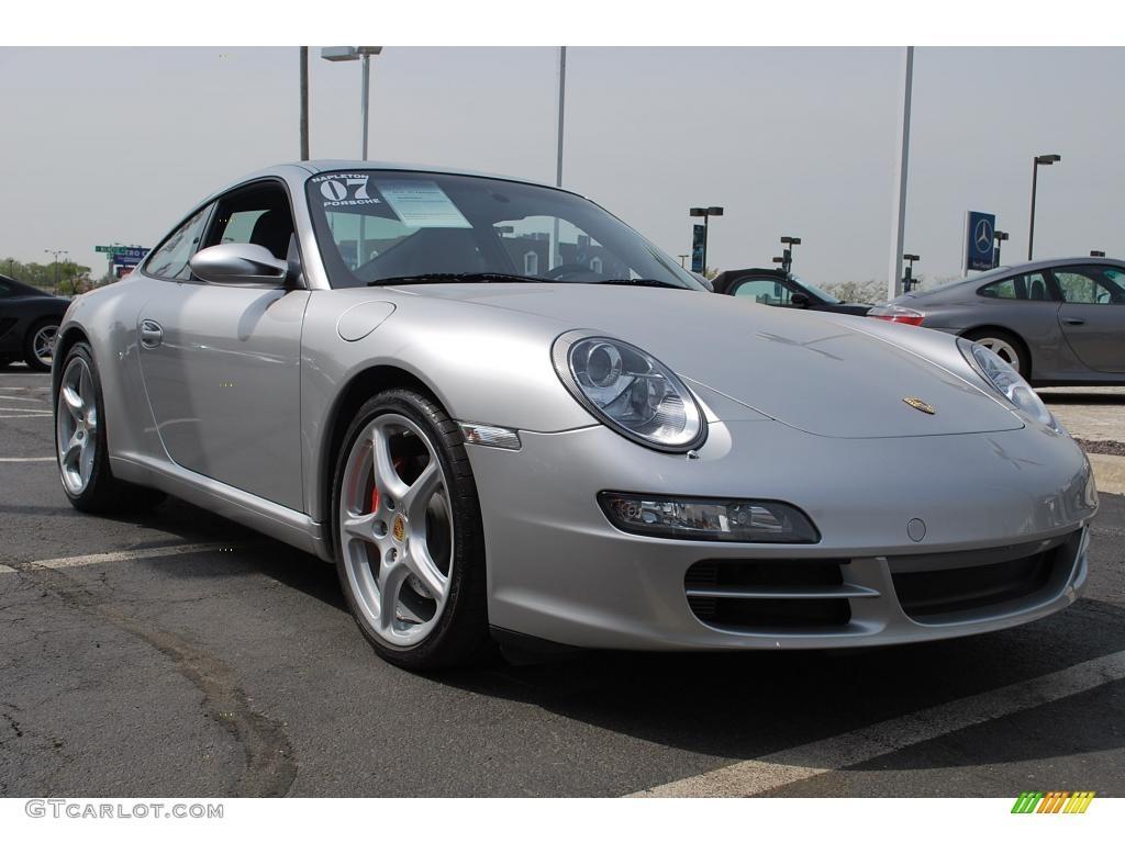 2007 911 Carrera S Coupe - Arctic Silver Metallic / Black photo #8