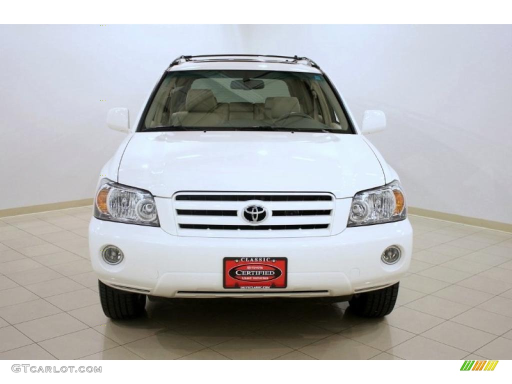 2007 Highlander Limited 4WD - Super White / Ivory Beige photo #2