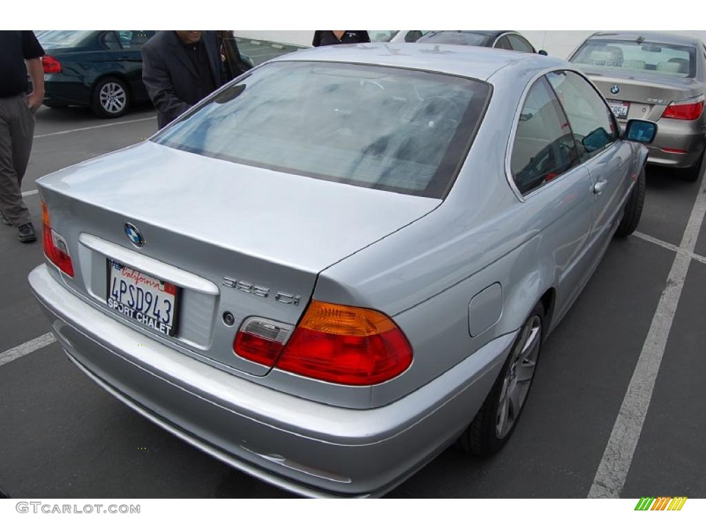 2001 3 Series 325i Coupe - Titanium Silver Metallic / Black photo #3