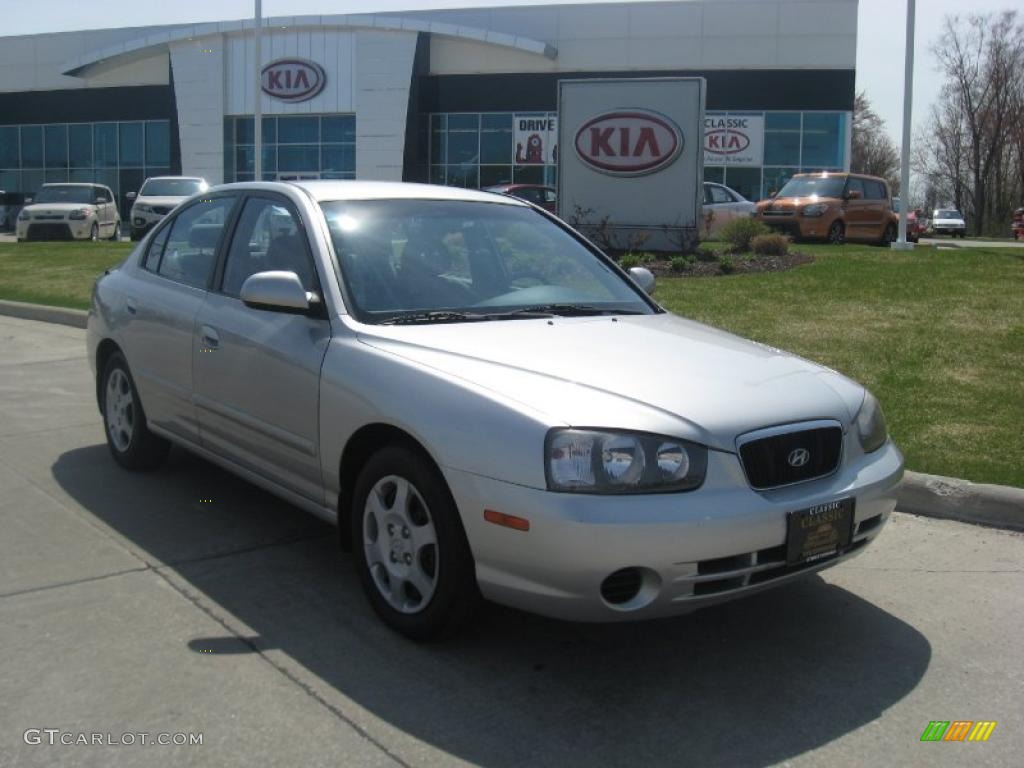 2002 Elantra GLS Sedan - Silver Pewter / Gray photo #1