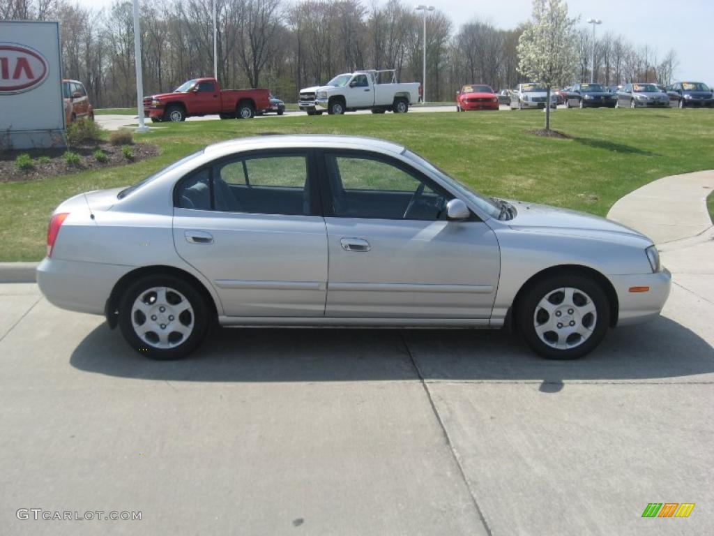 2002 Elantra GLS Sedan - Silver Pewter / Gray photo #2