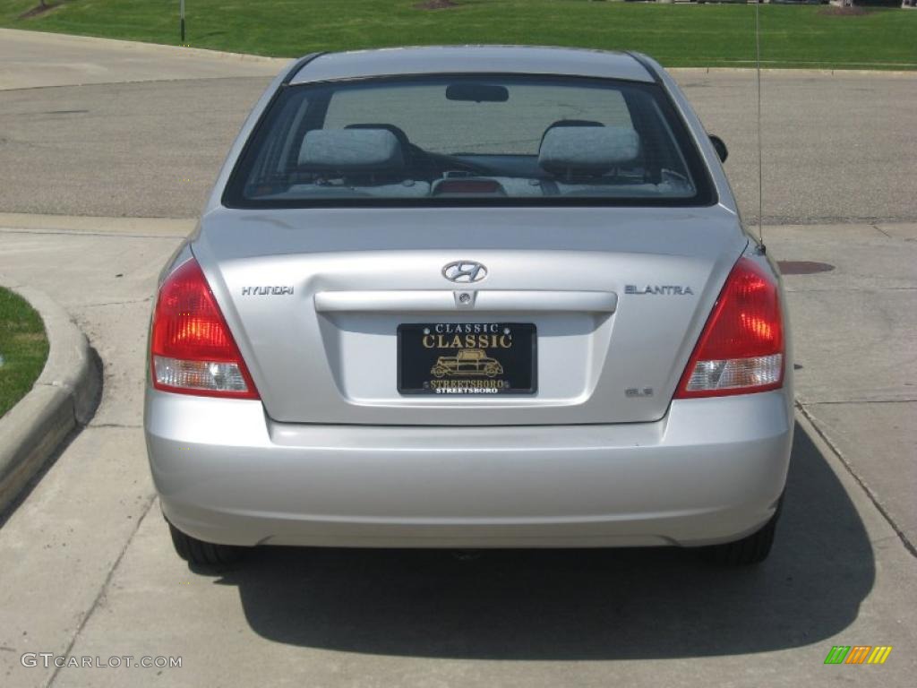 2002 Elantra GLS Sedan - Silver Pewter / Gray photo #4
