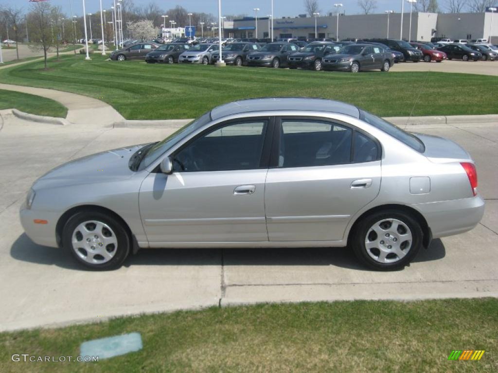 2002 Elantra GLS Sedan - Silver Pewter / Gray photo #6