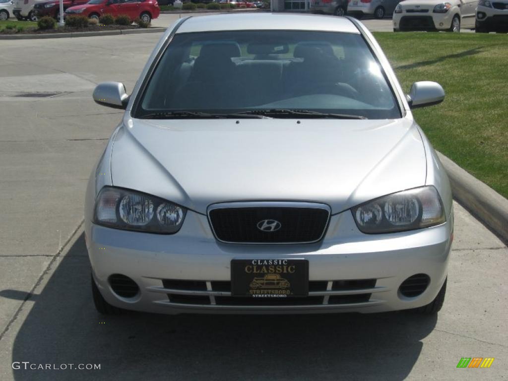 2002 Elantra GLS Sedan - Silver Pewter / Gray photo #8