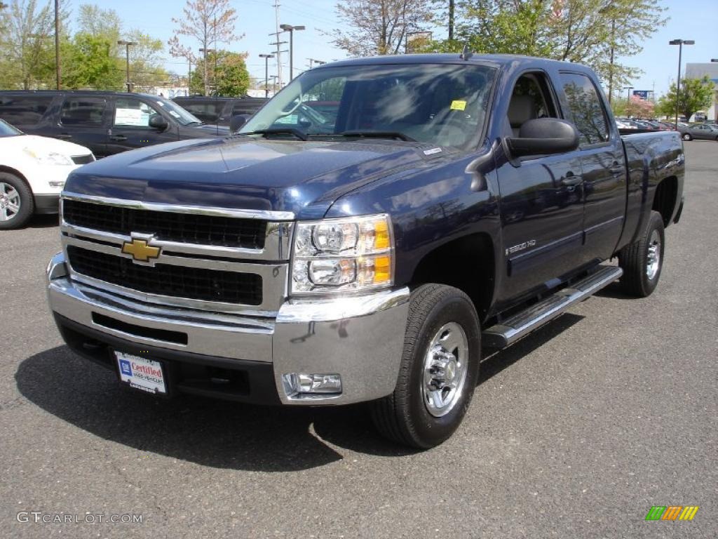 2009 Silverado 2500HD LT Crew Cab 4x4 - Imperial Blue Metallic / Light Titanium/Dark Titanium photo #1