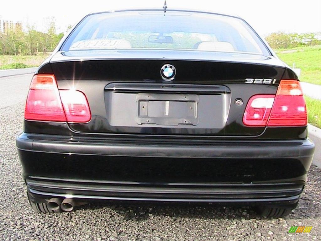 2000 3 Series 328i Sedan - Jet Black / Sand photo #12