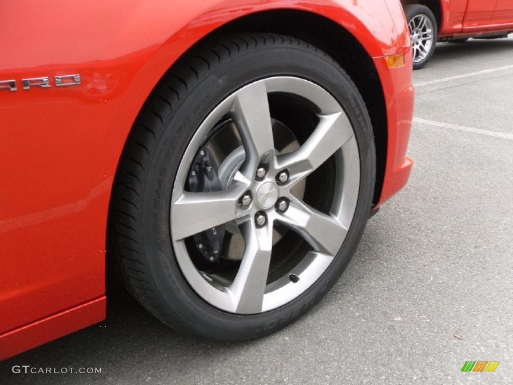 2010 Camaro SS/RS Coupe - Inferno Orange Metallic / Black photo #21