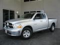 2010 Bright Silver Metallic Dodge Ram 1500 SLT Quad Cab  photo #2