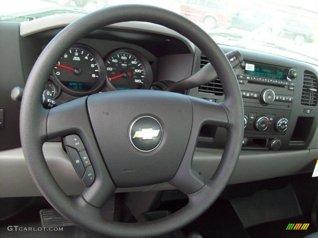 2010 Silverado 1500 Regular Cab 4x4 - Sheer Silver Metallic / Dark Titanium photo #15