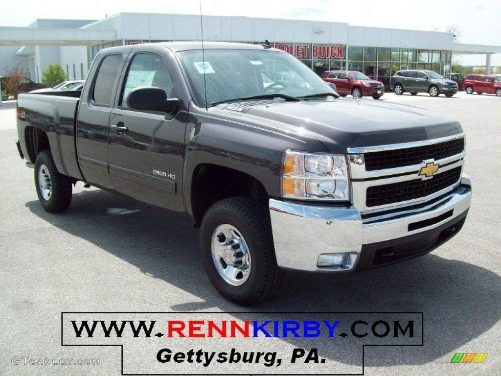 2010 Silverado 2500HD LT Extended Cab 4x4 - Taupe Gray Metallic / Light Titanium/Ebony photo #1