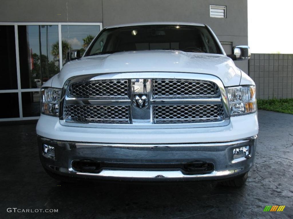 2010 Ram 1500 Laramie Crew Cab 4x4 - Stone White / Dark Slate Gray photo #2