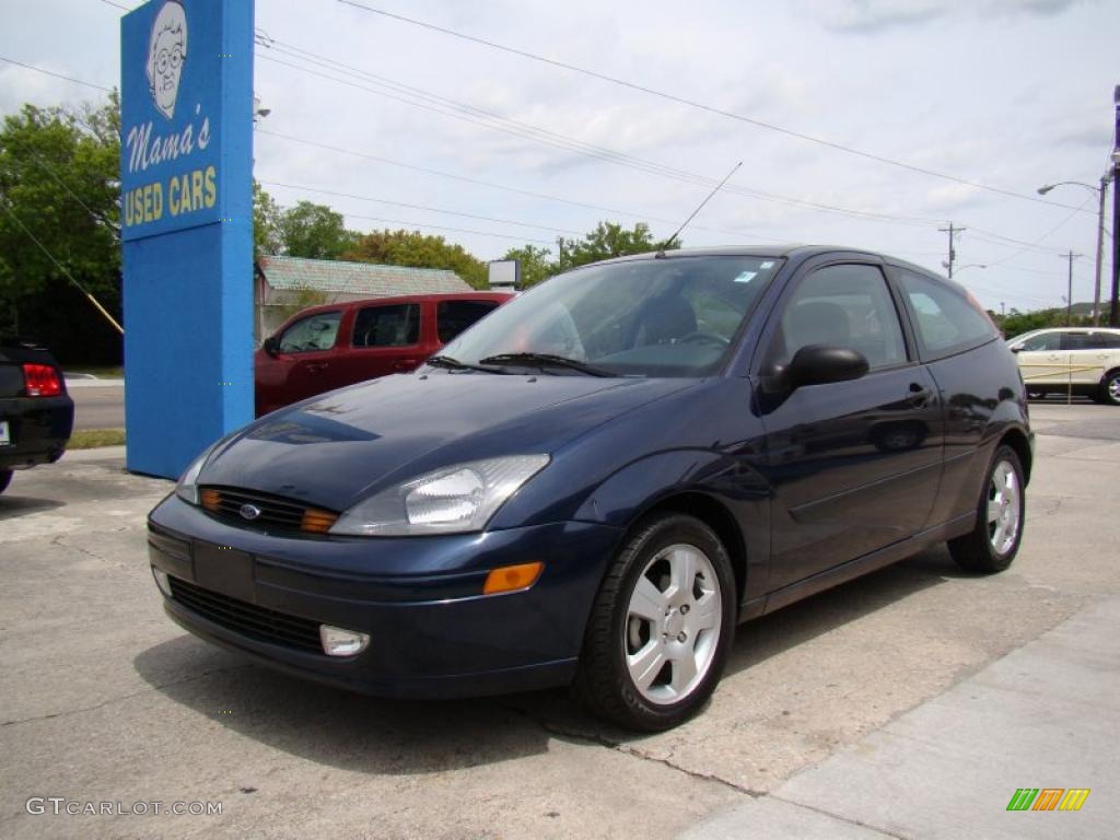 2003 Focus ZX3 Coupe - Twilight Blue Metallic / Dark Charcoal photo #4