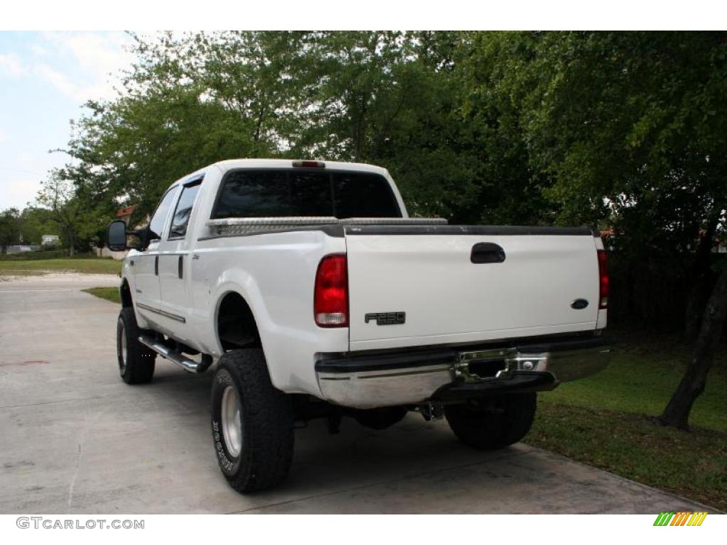 2000 F250 Super Duty Lariat Crew Cab 4x4 - Oxford White / Medium Parchment photo #7