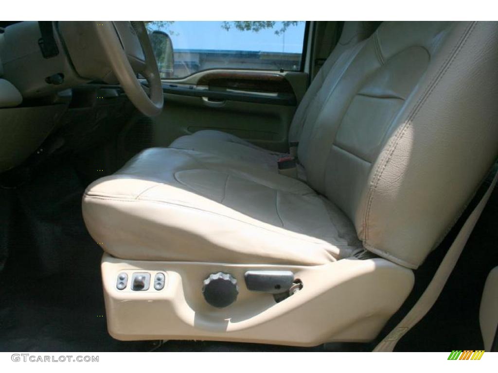 2000 F250 Super Duty Lariat Crew Cab 4x4 - Oxford White / Medium Parchment photo #39